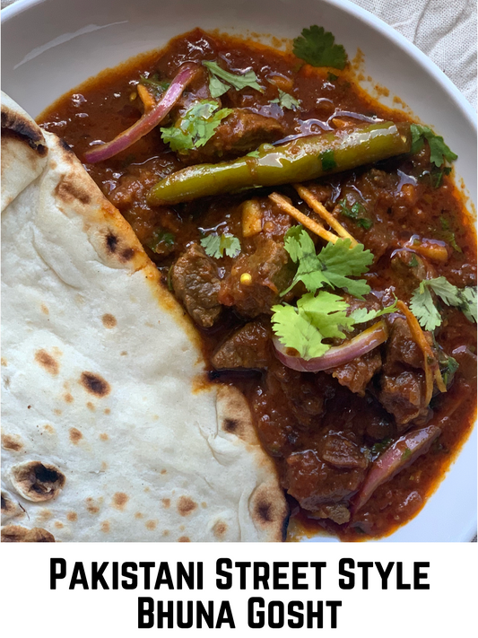 Pakistani bhuna gosht beef boneless karahi