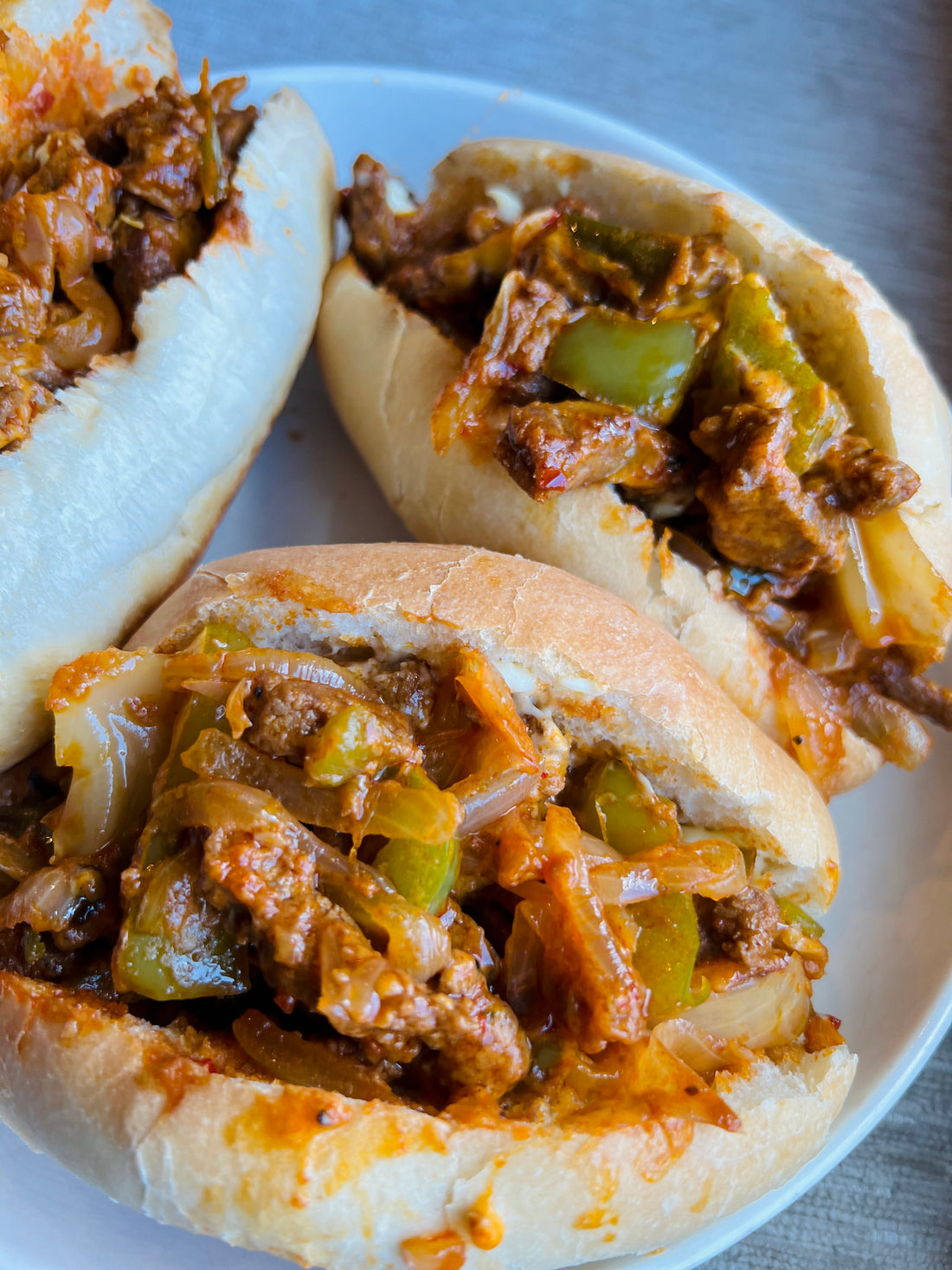 Kimchi Cheesesteak Sandwiches