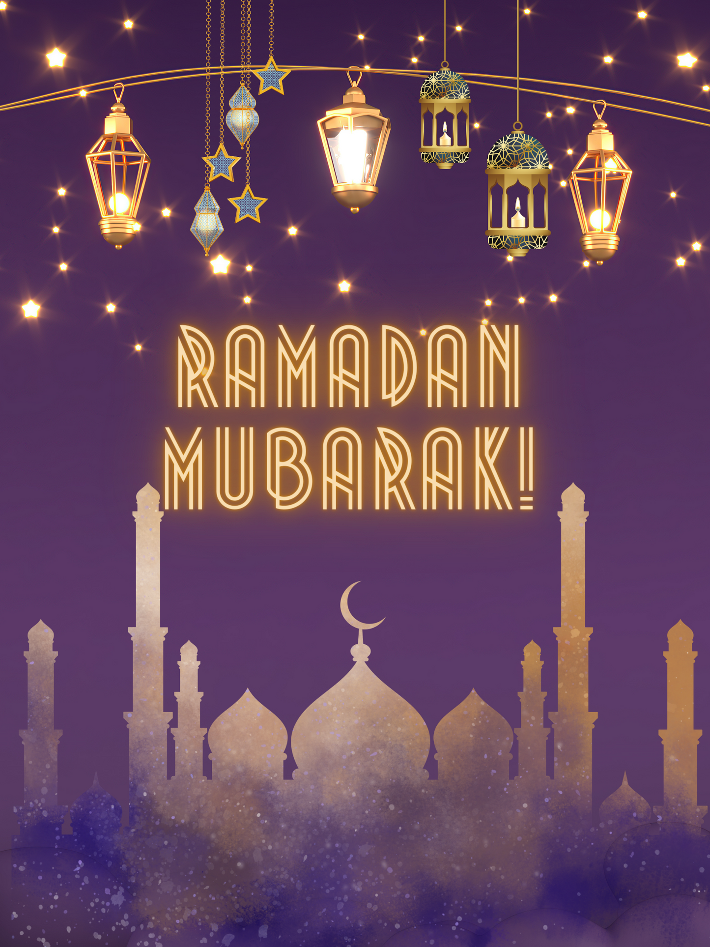 Free Ramadan Printable In 5 Languages Korean, Japanese, Arabic, Urdu, English