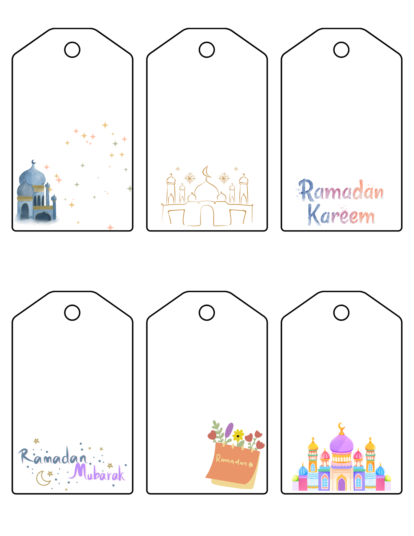 Ramadan Gift Tags Printable