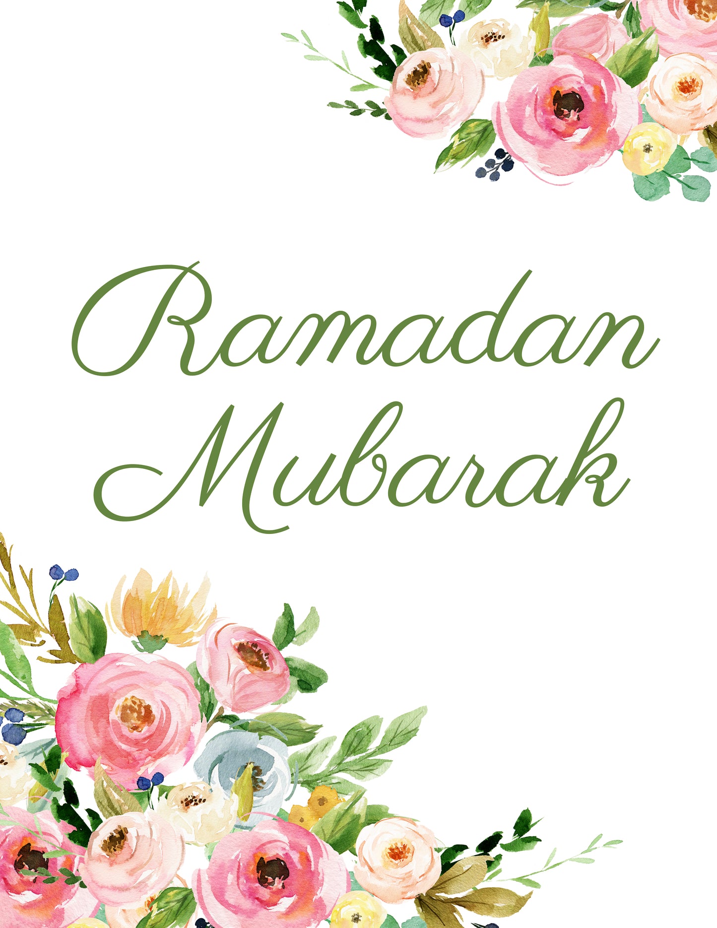 Floral Ramadan FREE digital download print