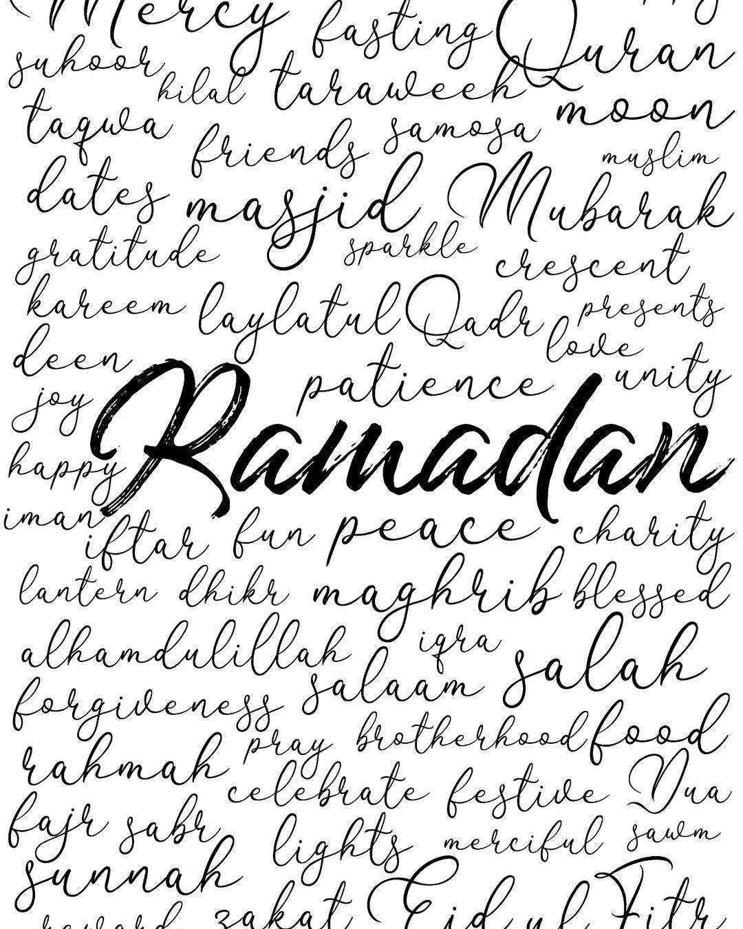 Ramadan Word Art Print